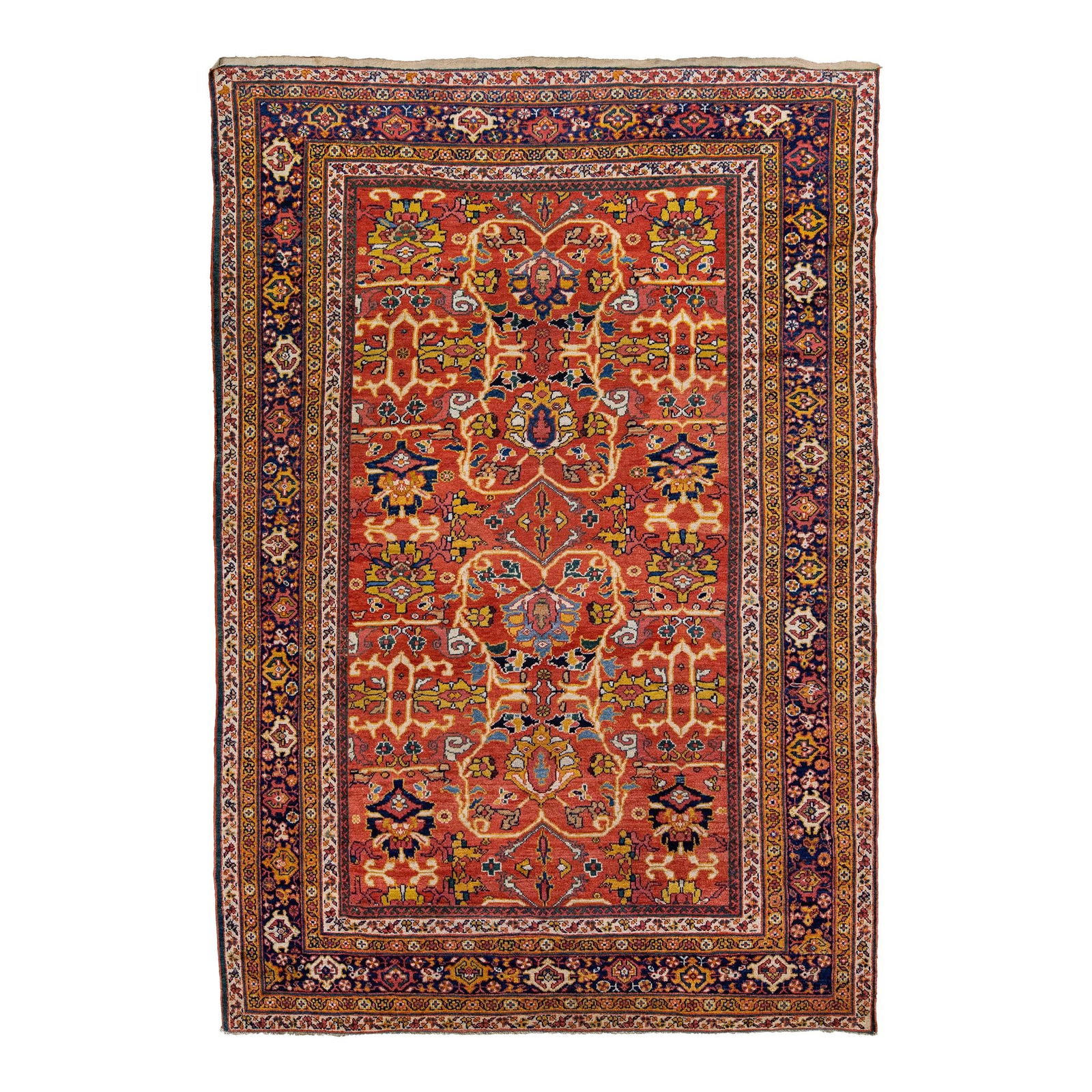 Modern Sultanabad Handmade Rust-Orange Wool Rug 6'9 x 10'1 (1 of 10)