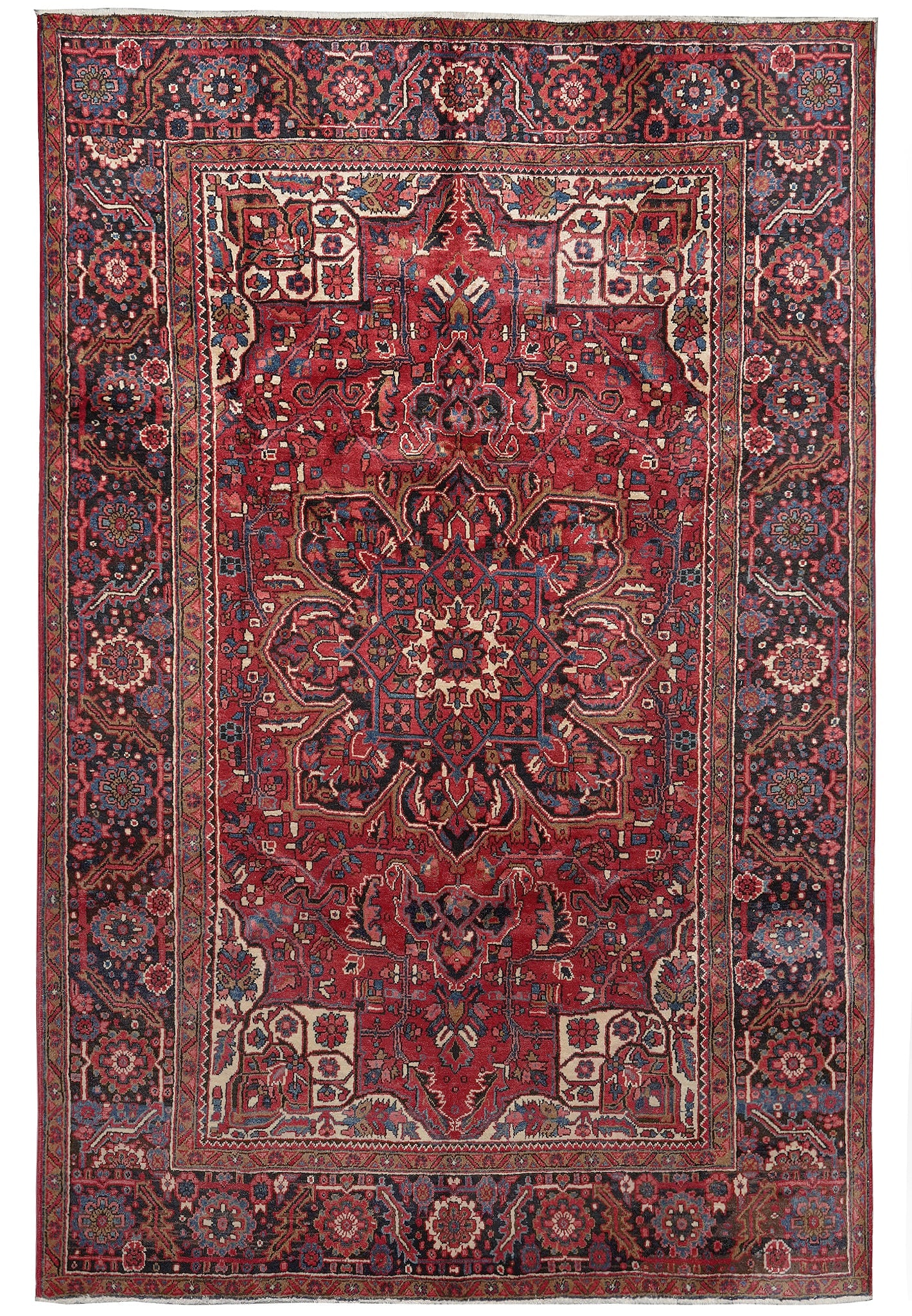 Persian Heriz Sherabian Rug 8.3 x 12 Semi-Floral Geometric Design (1 of 14)