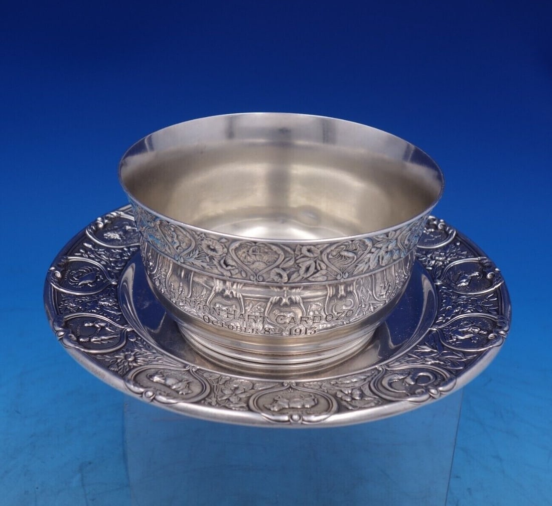 Gorham Zodiac Sterling Silver Child's 2pc Bowl Plate Set A475 (1 of 12)