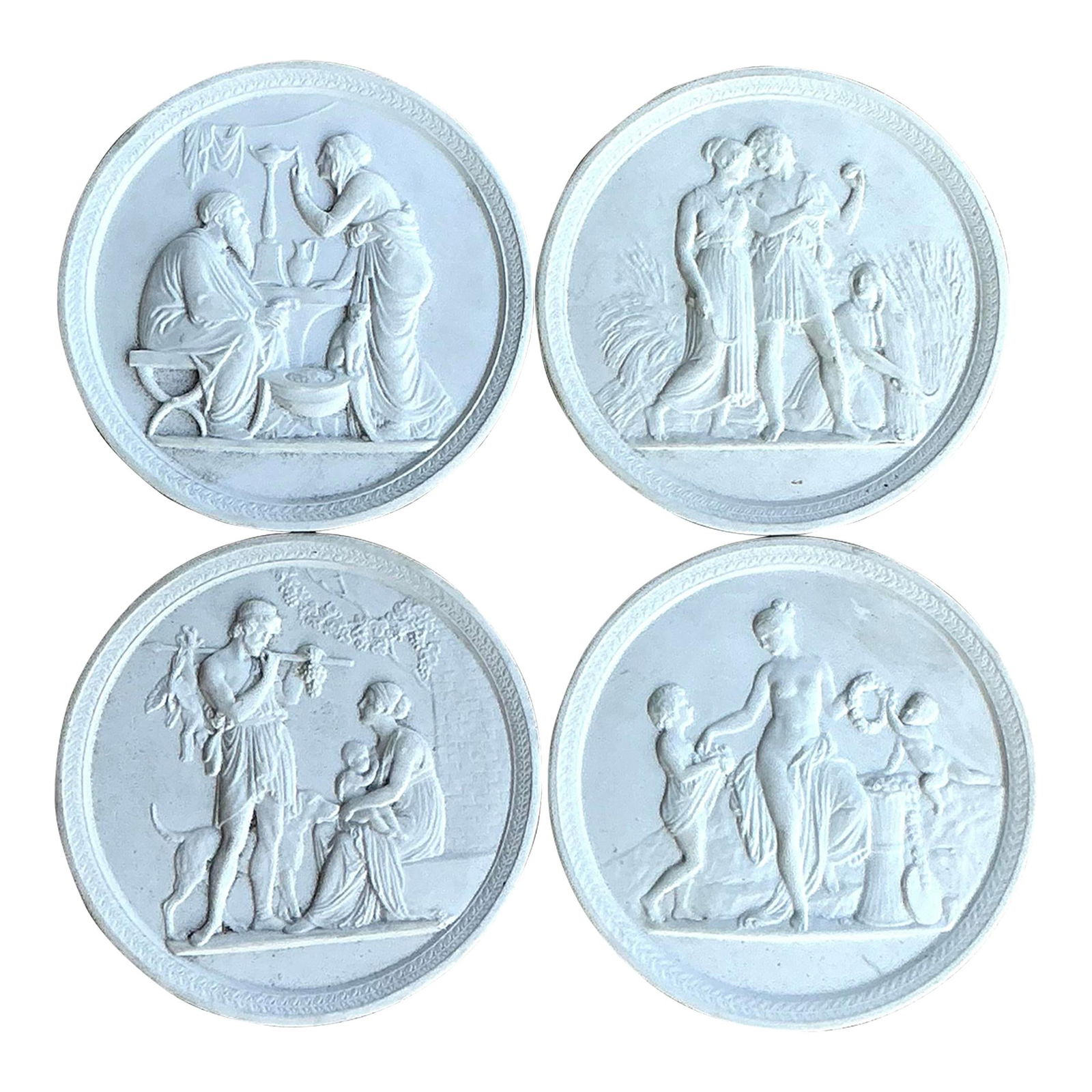 Vintage Regency Royal Copenhagen Bisque Taglio Set of 4 Porcelain (1 of 6)