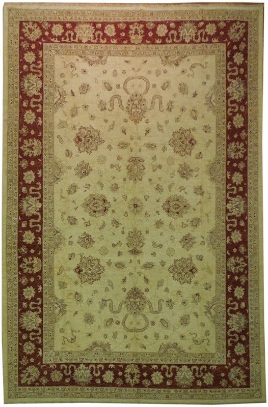 Luxurious 8 x 11.9 Ivory Hand-Knotted Chobi Peshawar Rug: Luxurious 8 x 11.9 Ivory Hand-Knotted Chobi Peshawar Rug Free continental US Shipping Elevate your living space with the luxurious 8 x 11.9 Ivory Chobi Peshawar Rug. This exquisite piece showcases exc