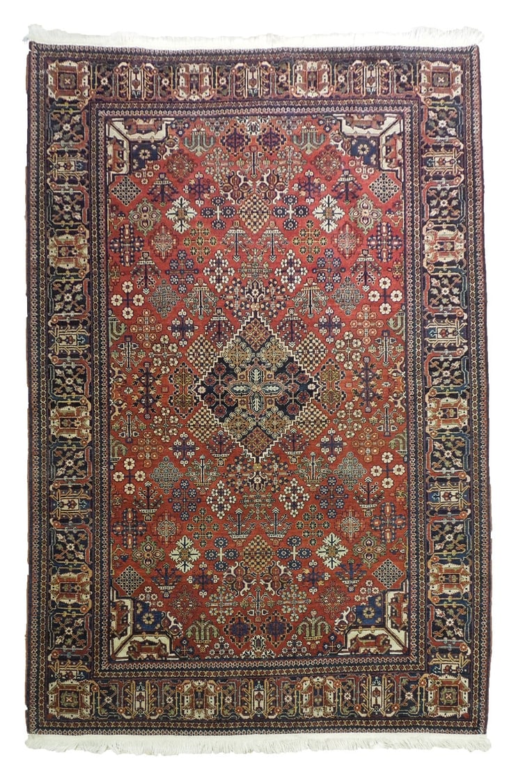 Antique Persian Josheghan Fine Rug 4.5 x 6.7 ft (1 of 6)
