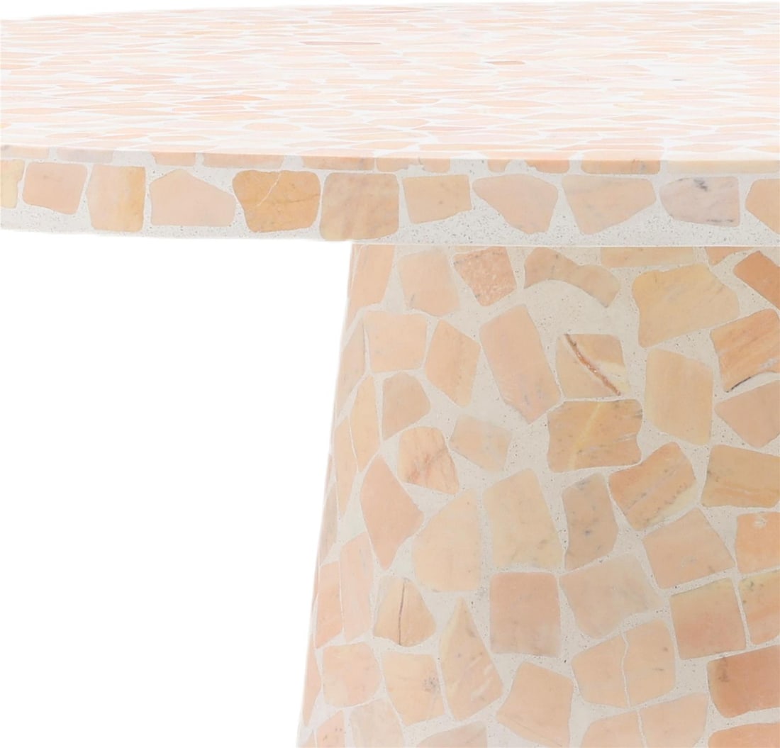 Devin Outdoor Dining Table 30H Marble Terrazzo 48x48 (1 of 3)