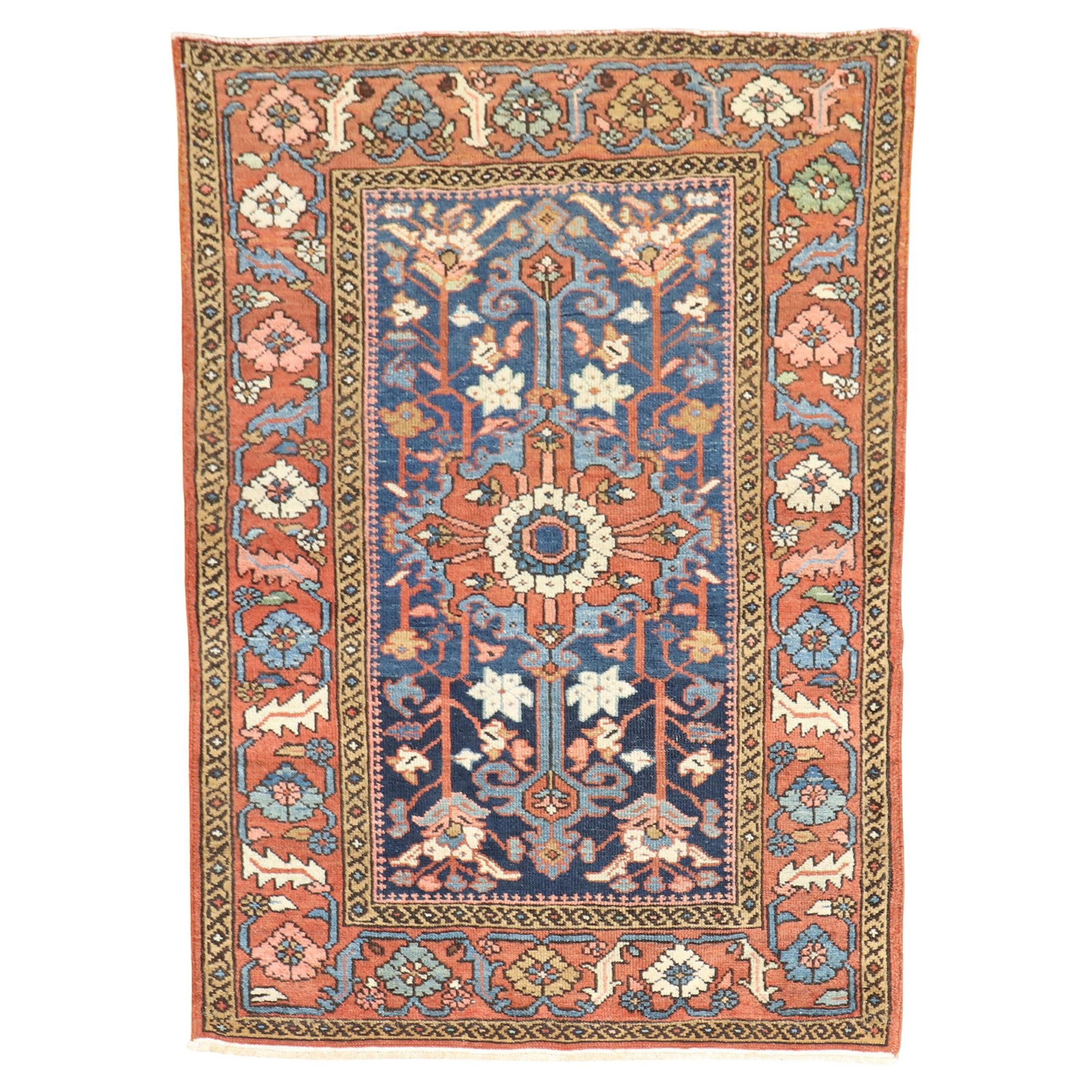 Zabihi Collection Antique Persian Heriz Bakshaish Rug 40 x 54 Wool Hand-Woven (1 of 6)