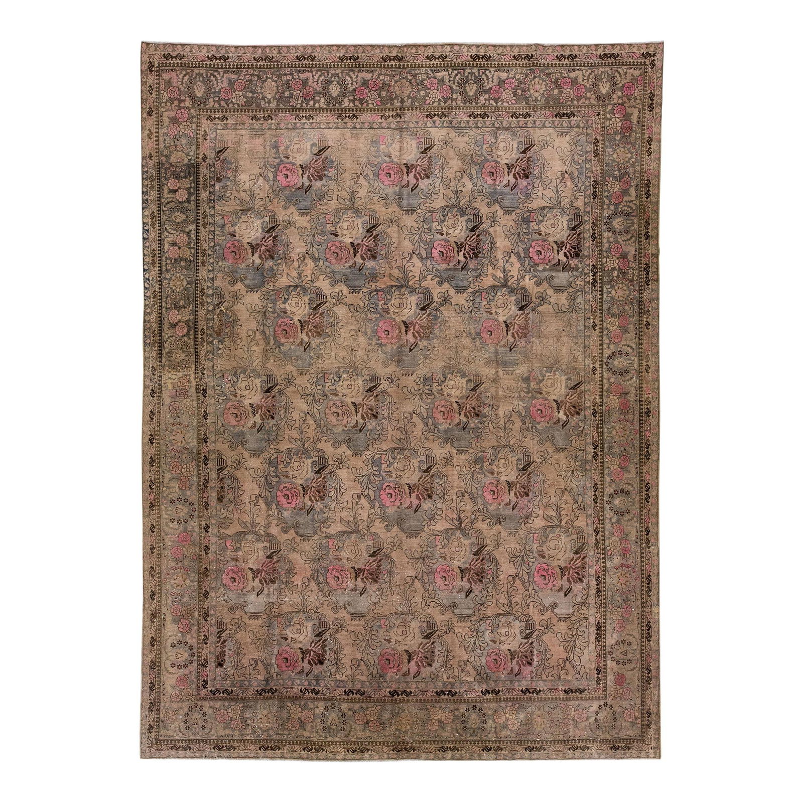 Antique Bidjar Handmade Wool Rug 10'7 x 14'6 Floral Design (1 of 7)