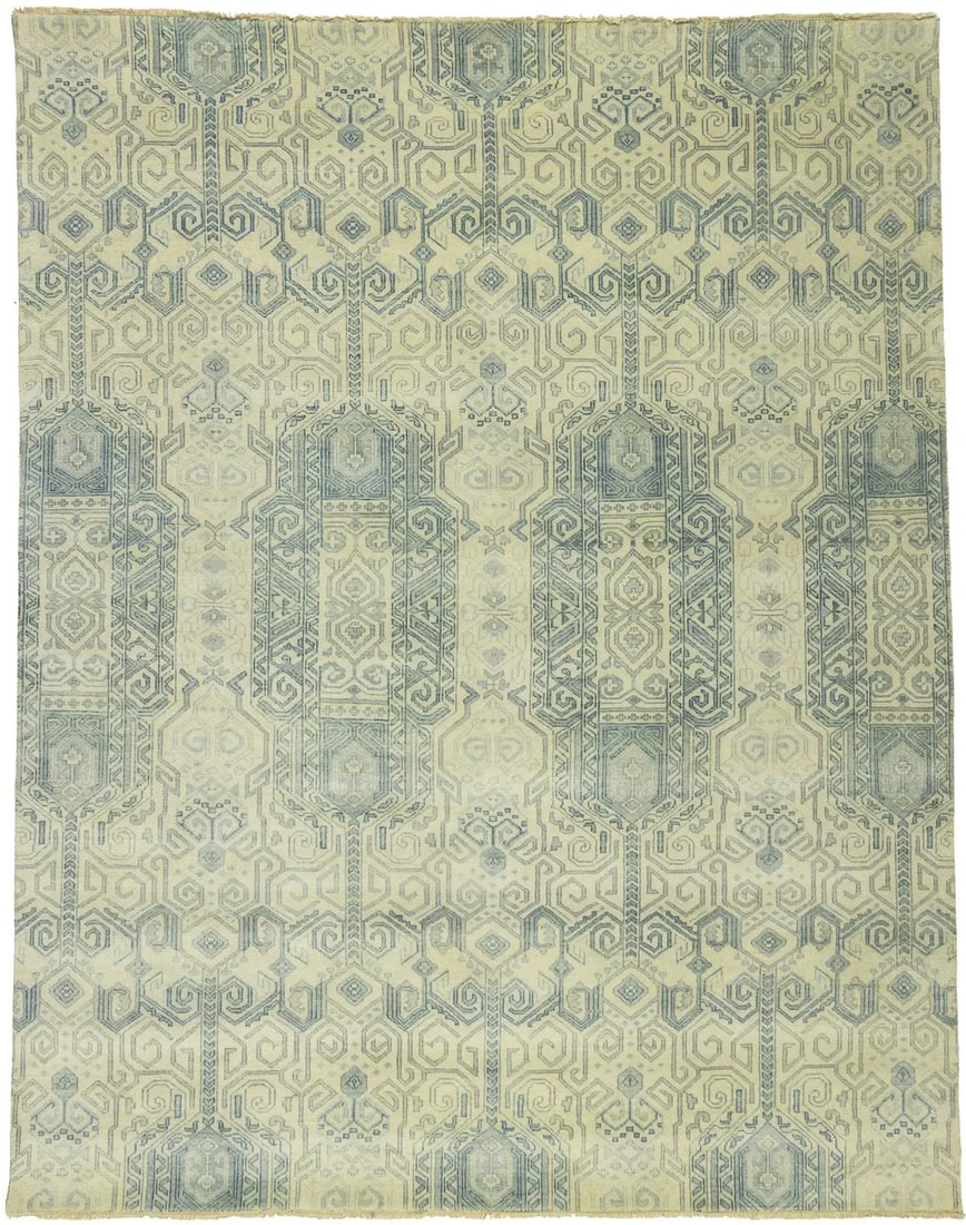 Handmade Geometric Wool Rug 8x10 ft Sage Green Living Room Decor: Handmade Geometric Wool Rug 8x10 ft Sage Green Living Room Decor Enhance your living space with this exquisite Handmade Geometric Oriental Rug, designed to bring a touch of sophistication to any room.