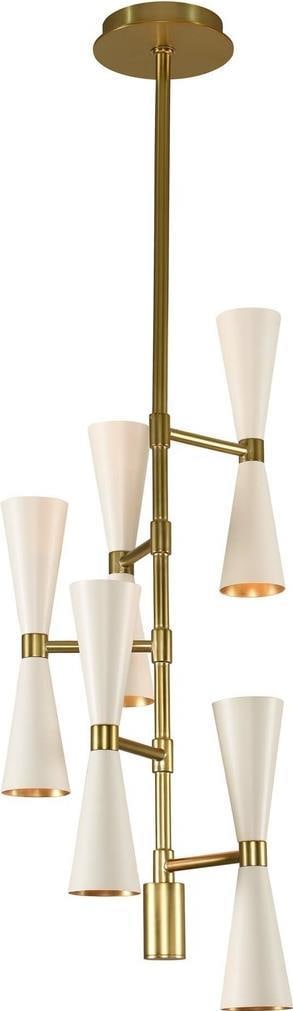 Milo Brass 10-Light Mid-Century Chandelier (1 of 1)