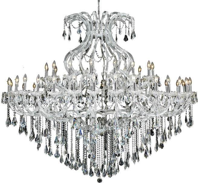 Elegant Lighting Maria Theresa Chrome Bowl Chandelier 49 Bulbs Rococo Style (1 of 1)