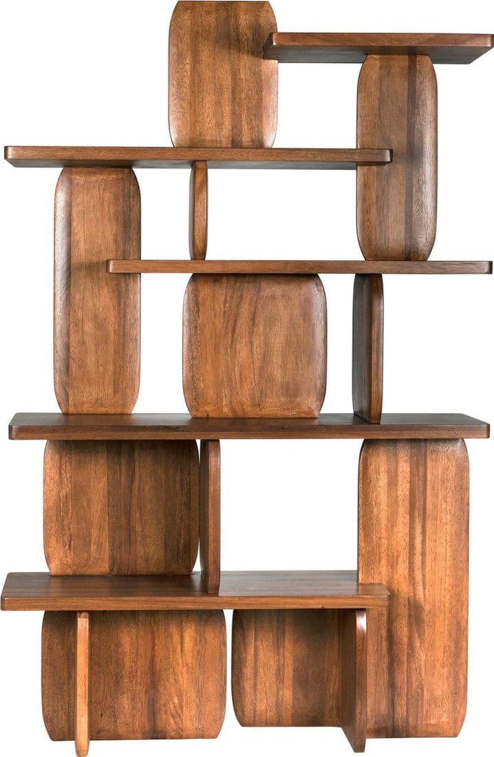 Noir Kilimanjaro Dark Walnut Bookcase 92.5H 58W 18D (1 of 7)