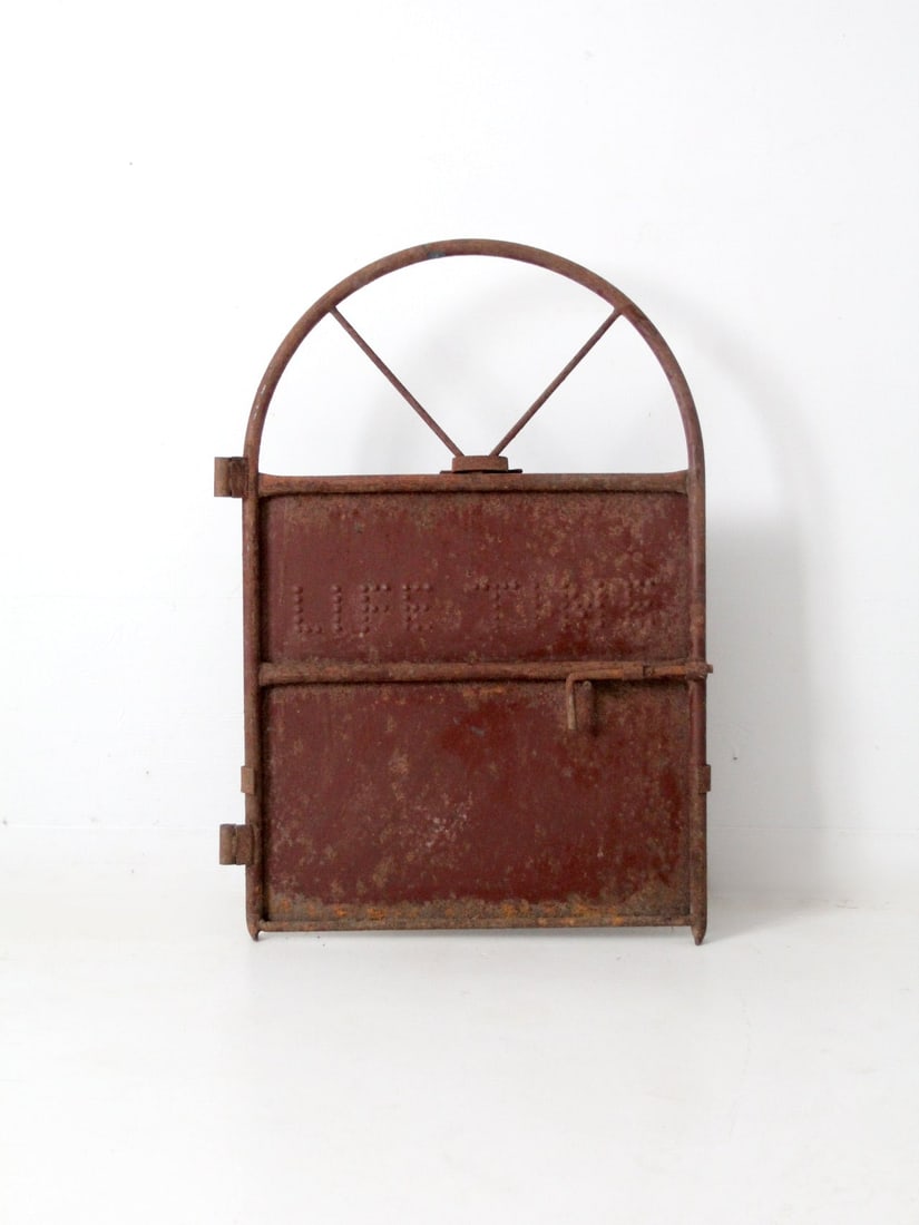 Antique Barn Hay Door with Punched Lettering and Barn Red Finish (1 of 8)