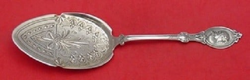 Hotchkiss & Schreuder Sterling Silver Medallion Pie Server Brite-Cut 9.75 Inch (1 of 1)