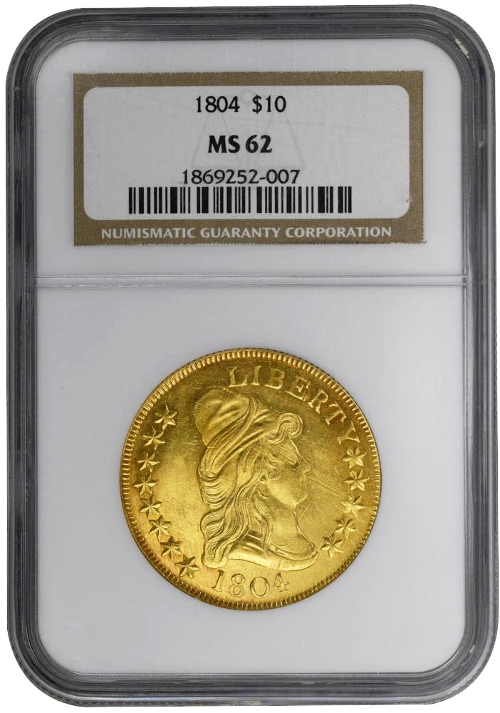 1804 $10 Crosslet 4 Draped Bust NGC MS62 Rare Gold Coin (1 of 2)