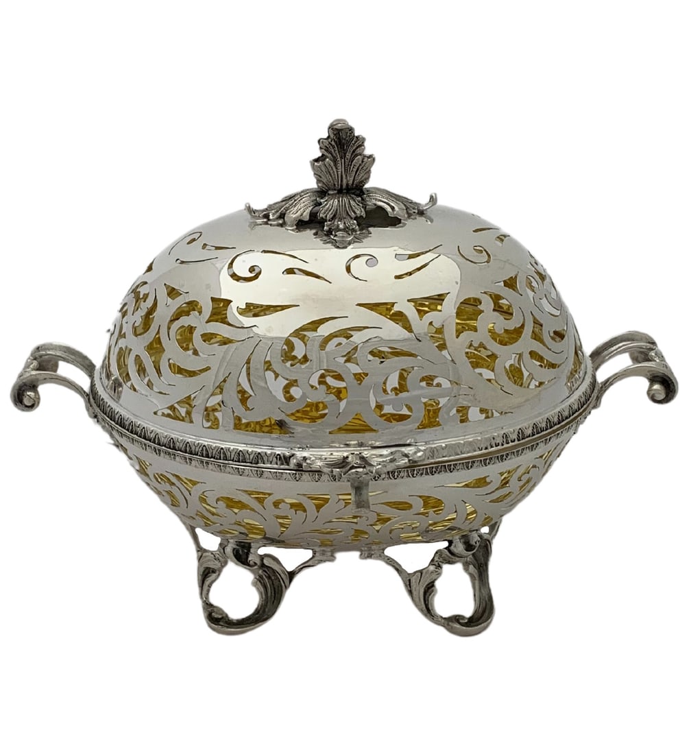 Handmade 925 Sterling Silver Gilded Carriage Esrog Box (1 of 4)