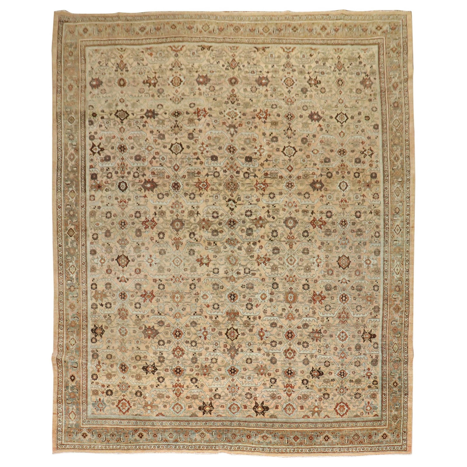 Zabihi Collection Antique Persian Bidjar Rug 8'3"x11'6" Hand-Knotted Wool Malayer Style: Zabihi Collection Antique Persian Bidjar Rug 8'3"x11'6" Hand-Knotted Wool Malayer Style Discover the exquisite beauty of the Zabihi Collection Antique Persian Bidjar Rug, a stunning piece that enhance