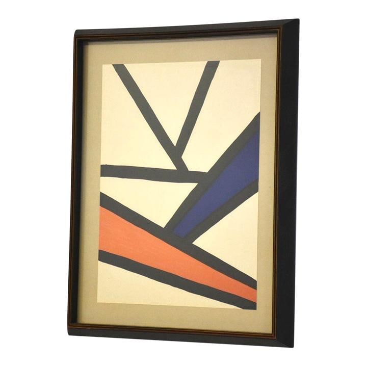 Alexander Calder Abstract Lithograph Red Framed Art 15.5x19.5 (1 of 4)