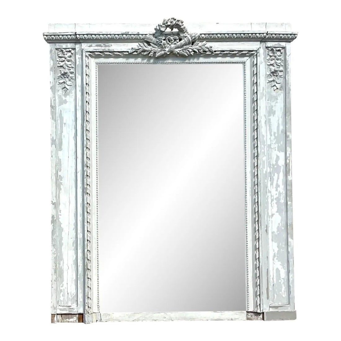 Vintage Boho Hand Carved Alabaster Mirror 53 x 54 Rustic Elegance (1 of 10)