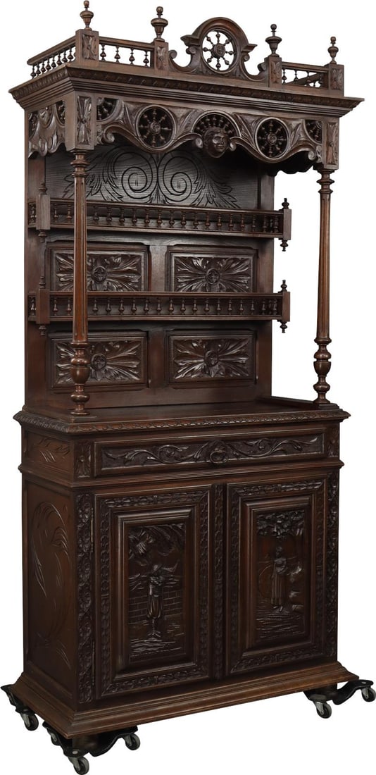 1880 Brittany Style French Chestnut Buffet (1 of 18)