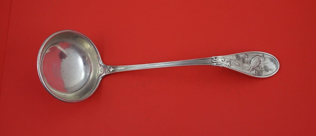 Rare Japanese by Tiffany & Co Sterling Silver Oyster Ladle 11 1/4": Rare Japanese by Tiffany & Co Sterling Silver Oyster Ladle 11 1/4" Discover a stunning piece of history with this rare Japanese by Tiffany & Co. sterling silver oyster ladle. Featuring a beautifully c