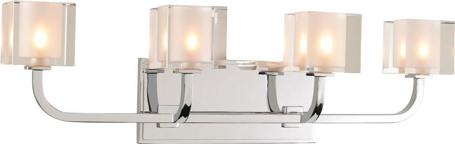 Kalco Arcata Chrome Crystal 4-Light Bath Fixture Dimmable Indoor (1 of 1)