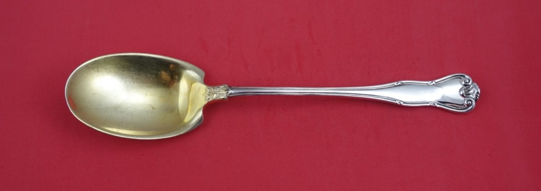 Tiffany & Co Provence Gold Wash Sterling Silver Serving Spoon 10": Tiffany & Co Provence Gold Wash Sterling Silver Serving Spoon 10" Introducing the Provence Salad Serving Spoon by Tiffany & Co., crafted from high-quality sterling silver with a beautiful gold wash fi