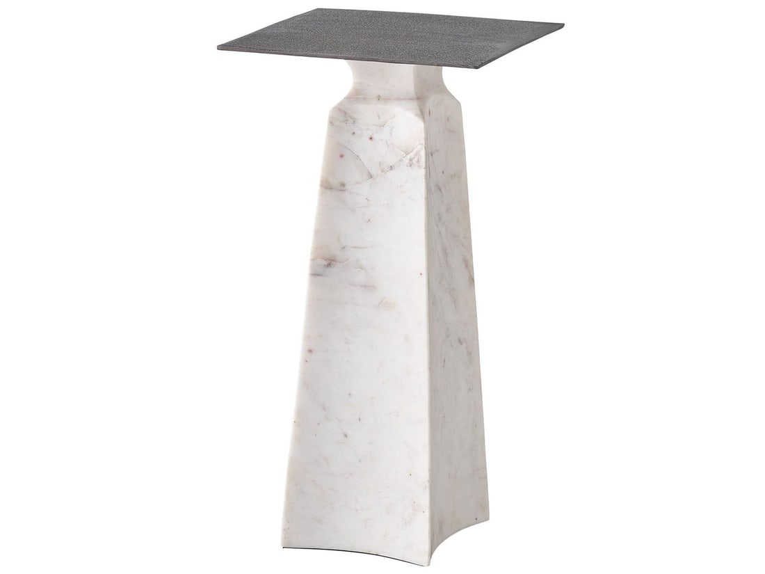 Universal Elegant Marble Base Side Table 22H 12W 12D (1 of 3)