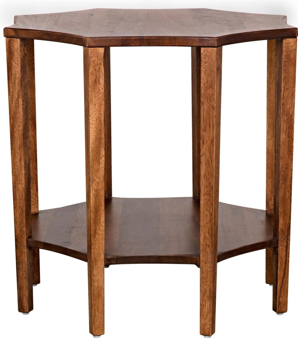 Noir Ariana Side Table Dark Walnut Traditional Design 28H 30W 30D (1 of 8)