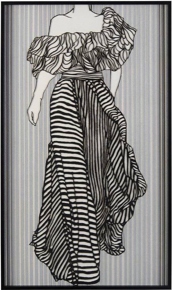 Tony Fey Confidence Vertical Art in Black Frame: Tony Fey Confidence Vertical Art in Black Frame This striking vertical artwork by Tony Fey features a captivating design titled 'Confidence.' The piece is elegantly framed in a sleek black metal frame