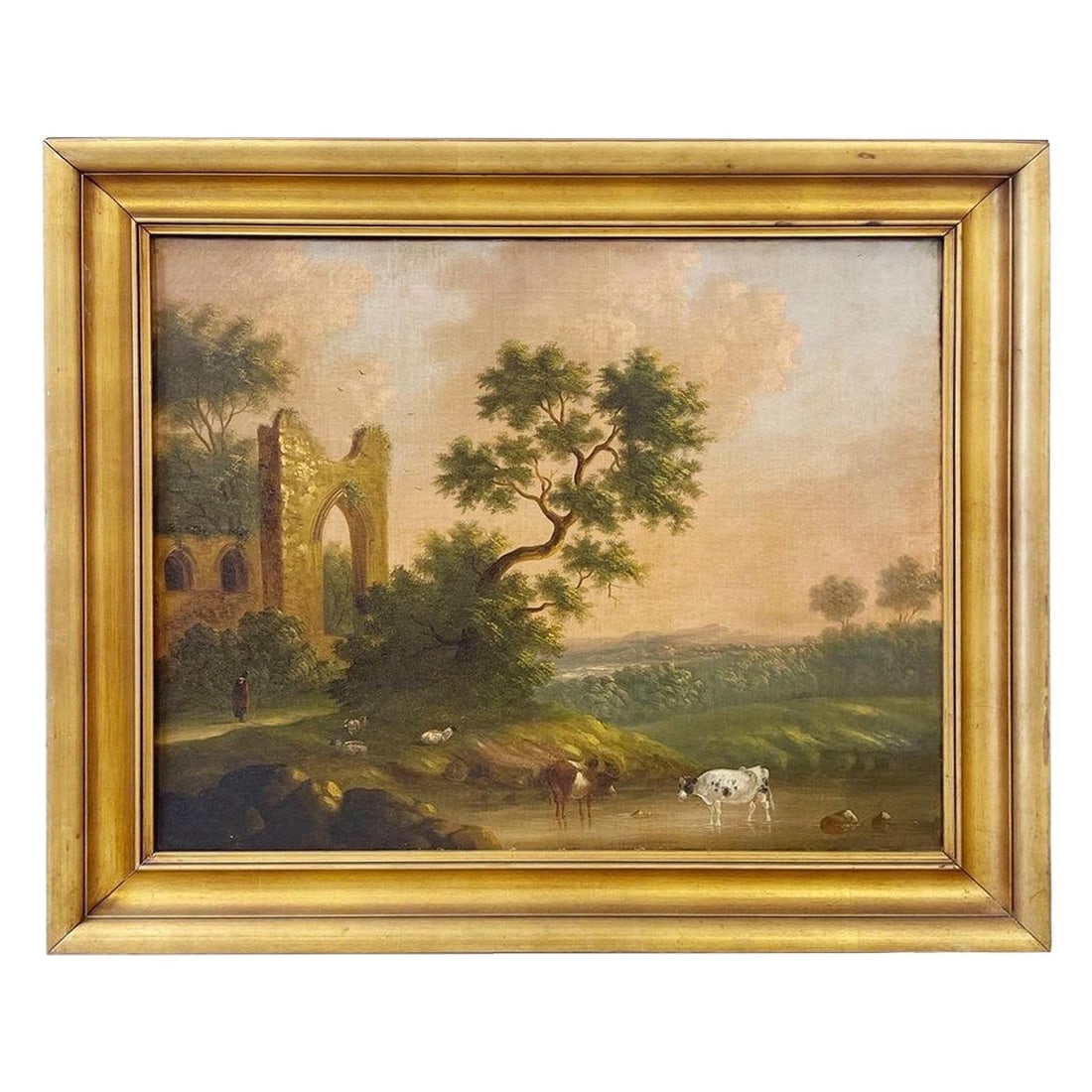19th Century English School Capriccio Landscape Oil Painting (1 of 5)