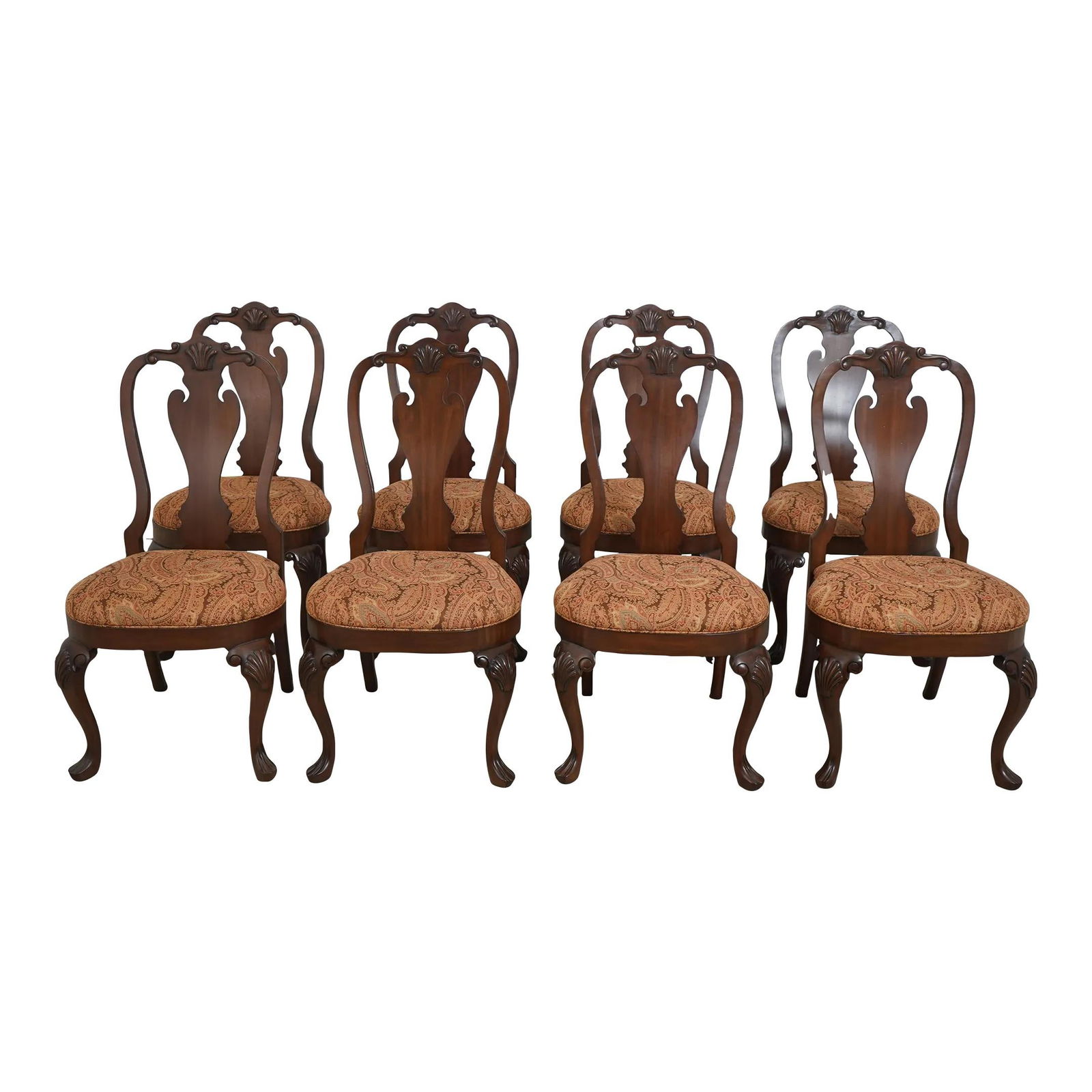 8 Ethan Allen English Style Mahogany Dining Chairs Set (1 of 10)