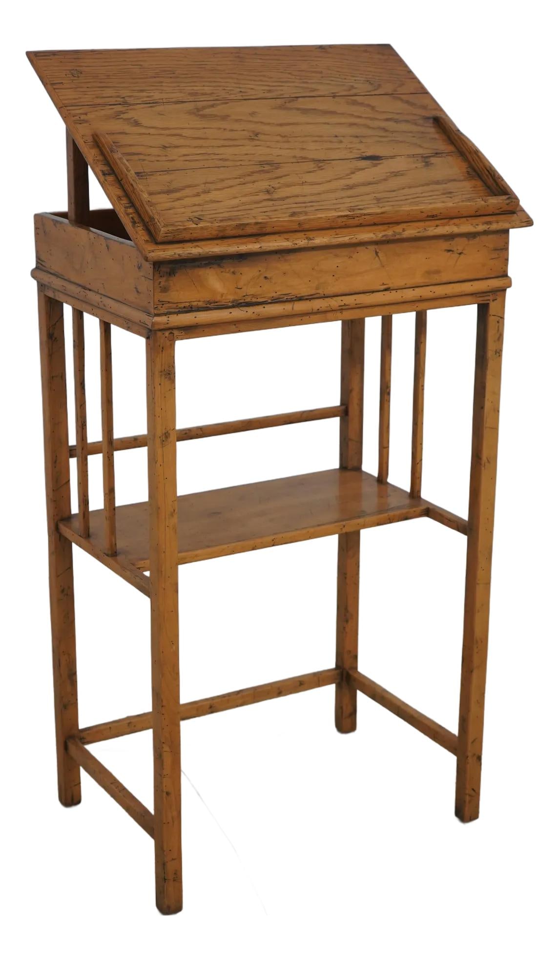 Guy Chaddock Distressed Oak Adjustable Lectern Stand (1 of 10)