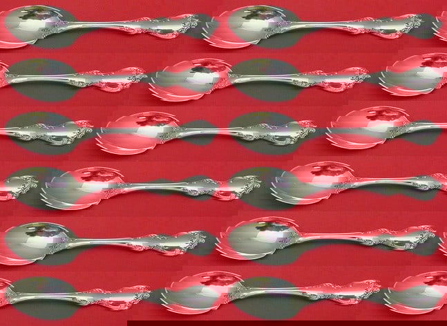 Towle Debussy Sterling Silver Teaspoon Set 12 Pieces 6 Inch: Towle Debussy Sterling Silver Teaspoon Set 12 Pieces 6 Inch This exquisite 12-piece set of Debussy teaspoons by Towle is a must-have for any silverware enthusiast. Each teaspoon measures 6 inches and