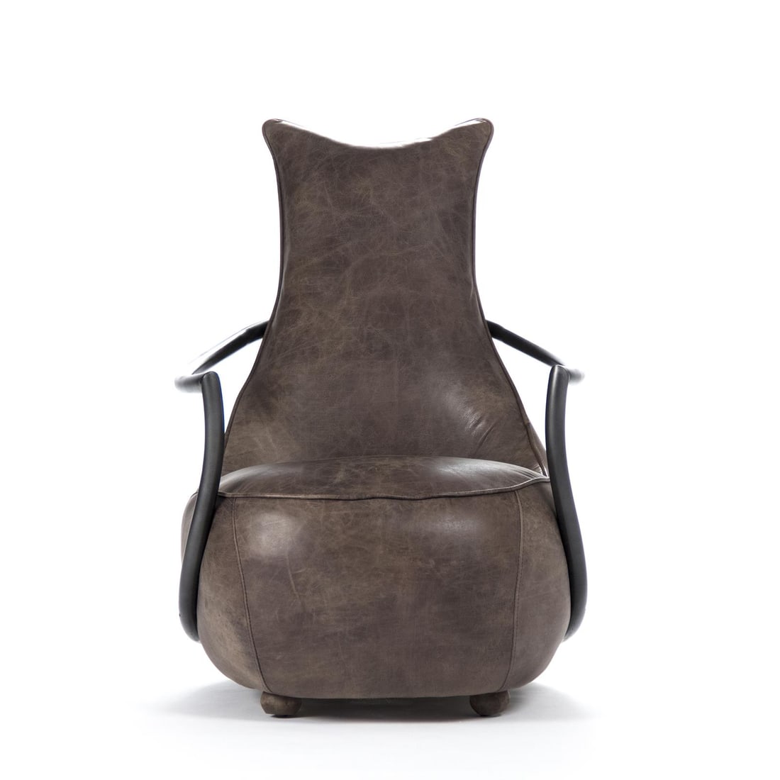 Zentique Zak Arm Chair Chocolate Leather English Traditional Style (1 of 6)