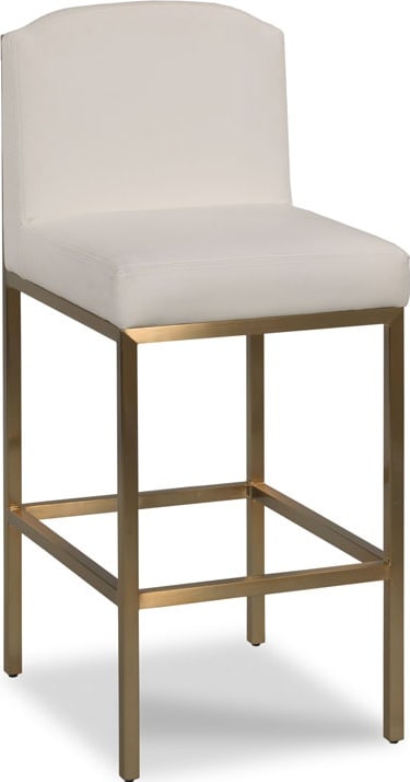 Woodbridge Venice Collection Bar Stool Satin Brass Finish 44H 18W 21D: Woodbridge Venice Collection Bar Stool Satin Brass Finish 44H 18W 21D Introducing the Venice Collection Bar Stool, a stunning addition to your home with its elegant Satin Brass finish. This bar stool