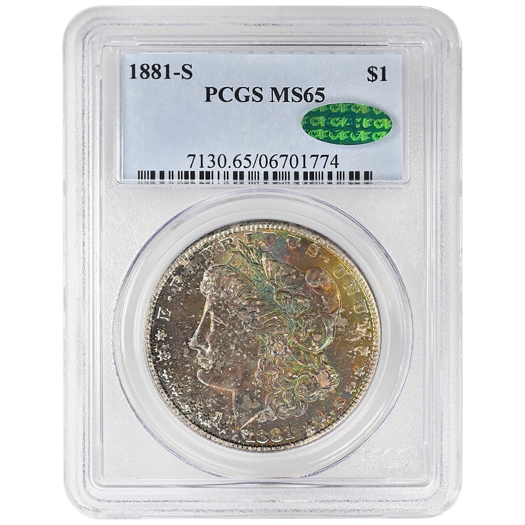 1881-S Morgan Dollar PCGS CAC MS65 Silver Rare Coin (1 of 2)
