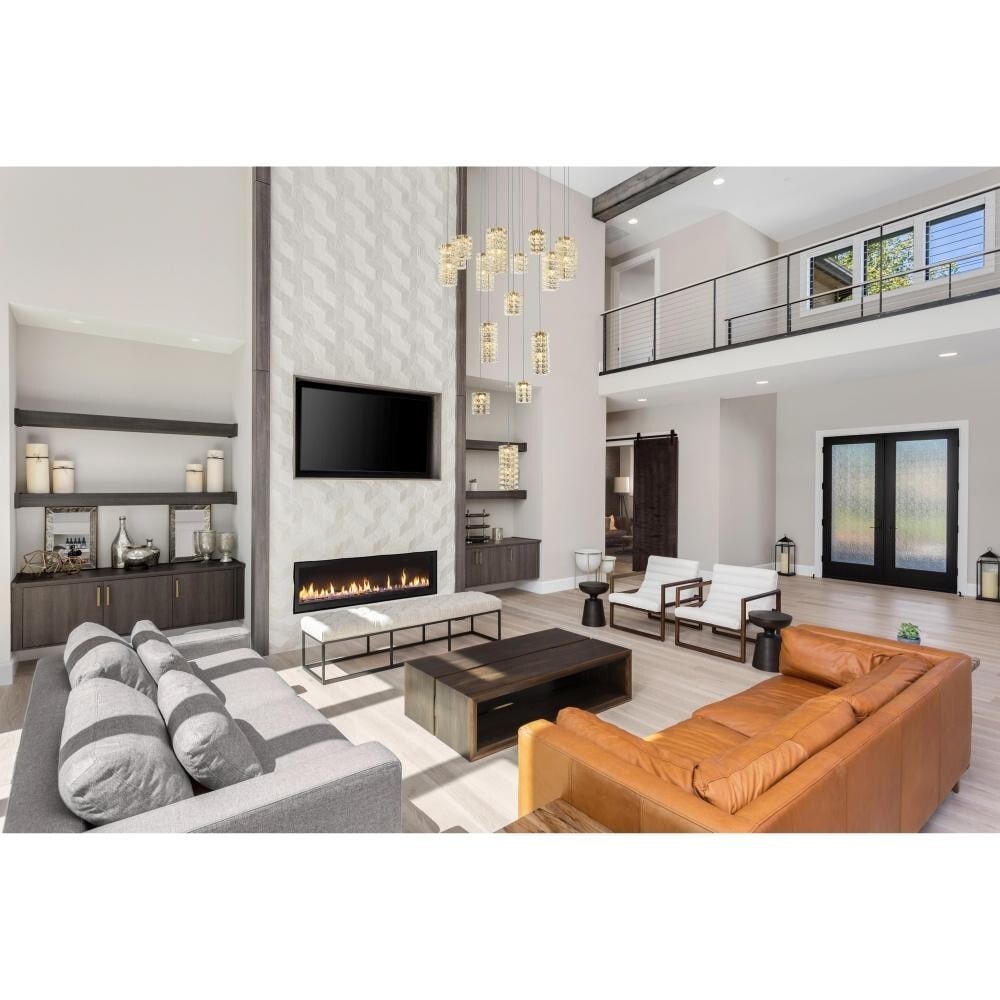 Elegant Aston 16-Light Satin Gold Crystal Chandelier Pendant (1 of 12)