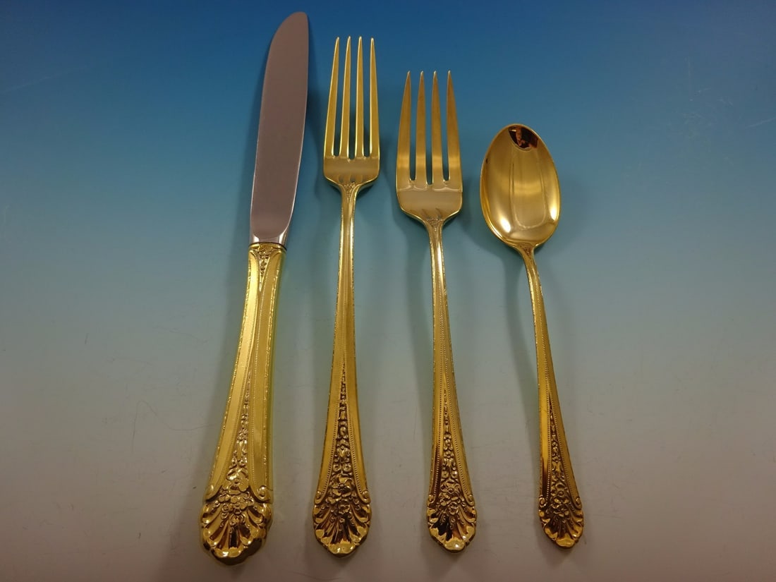Towle Royal Windsor Gold Vermeil Flatware Set 24 Pieces for 6 (1 of 6)