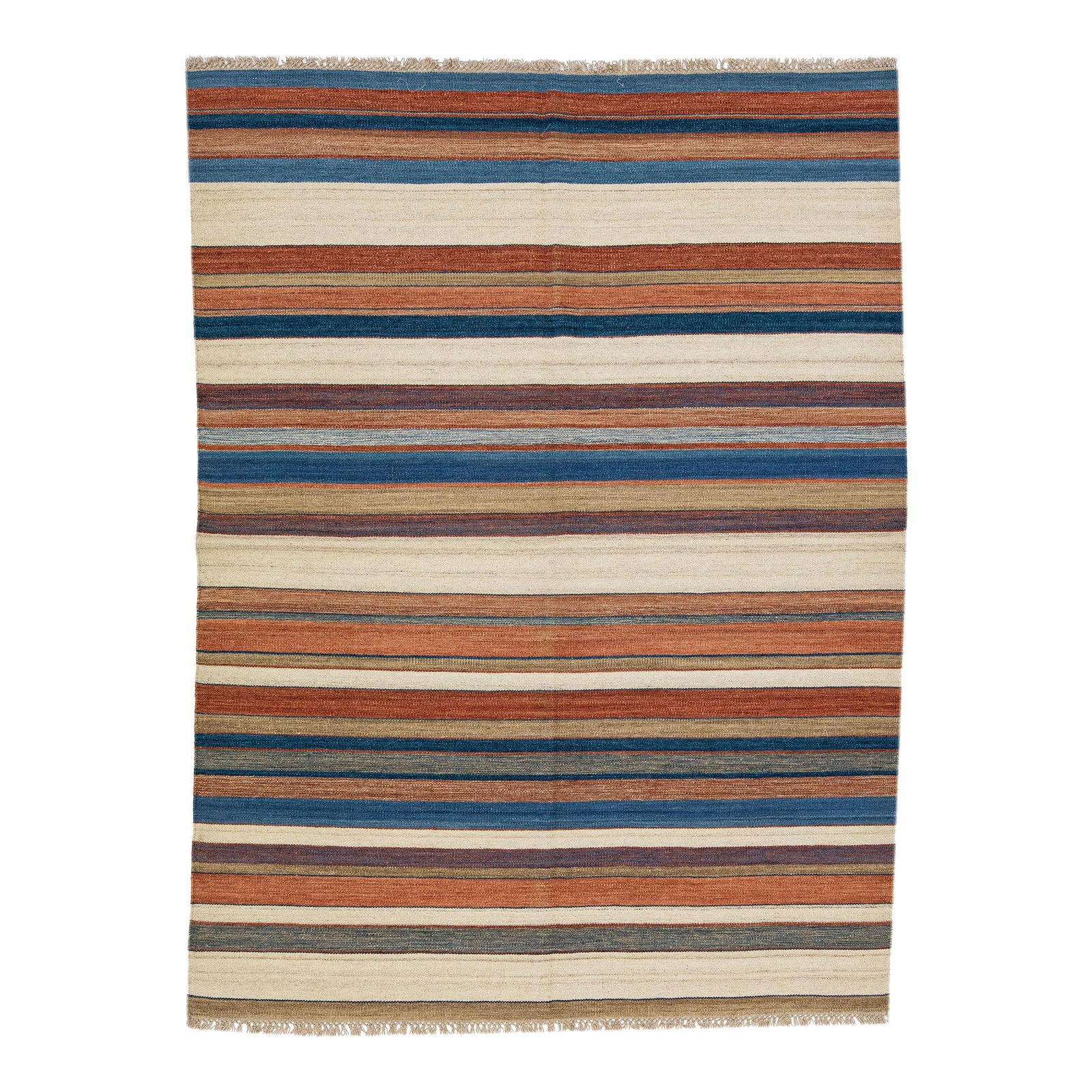 Modern Kilim Handmade Multicolor Geometric Wool Rug 5'10 x 7'10 (1 of 7)