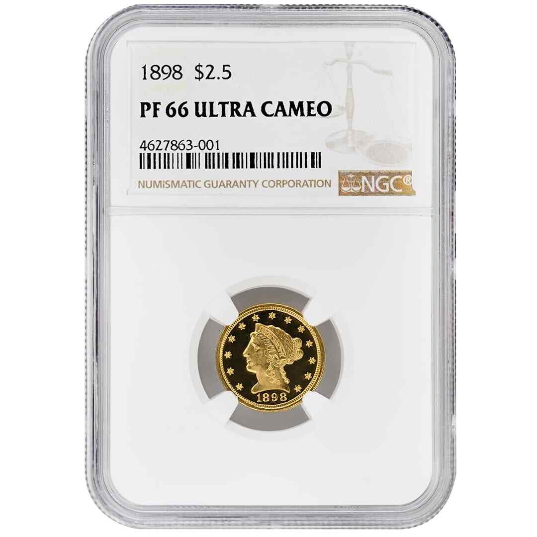 1898 Liberty Head $2.50 Gold Coin NGC PF66UCAM Proof Ultra Cameo (1 of 2)