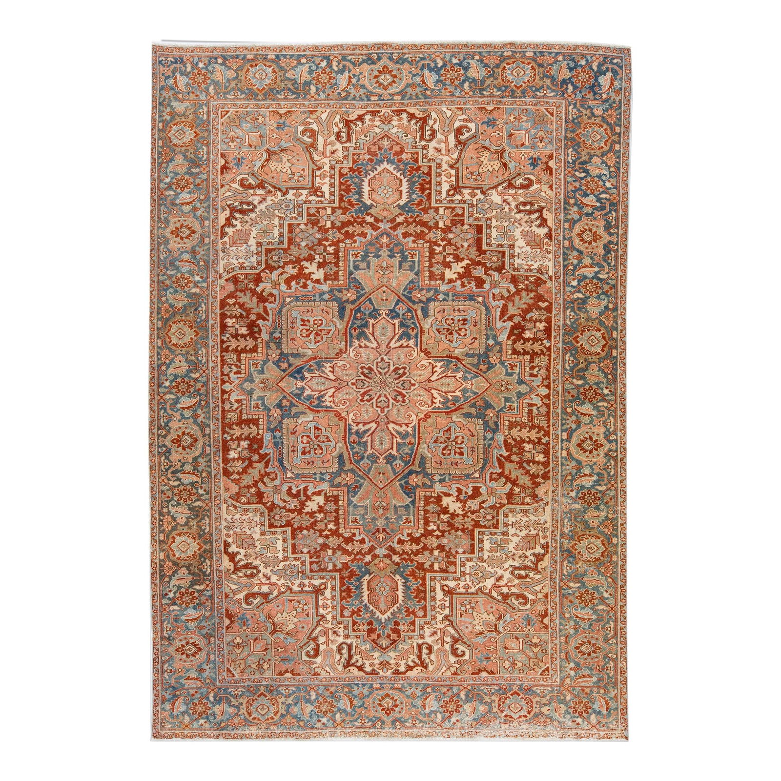 Antique Persian Heriz Handmade Wool Rug 8'3 x 12' (1 of 7)