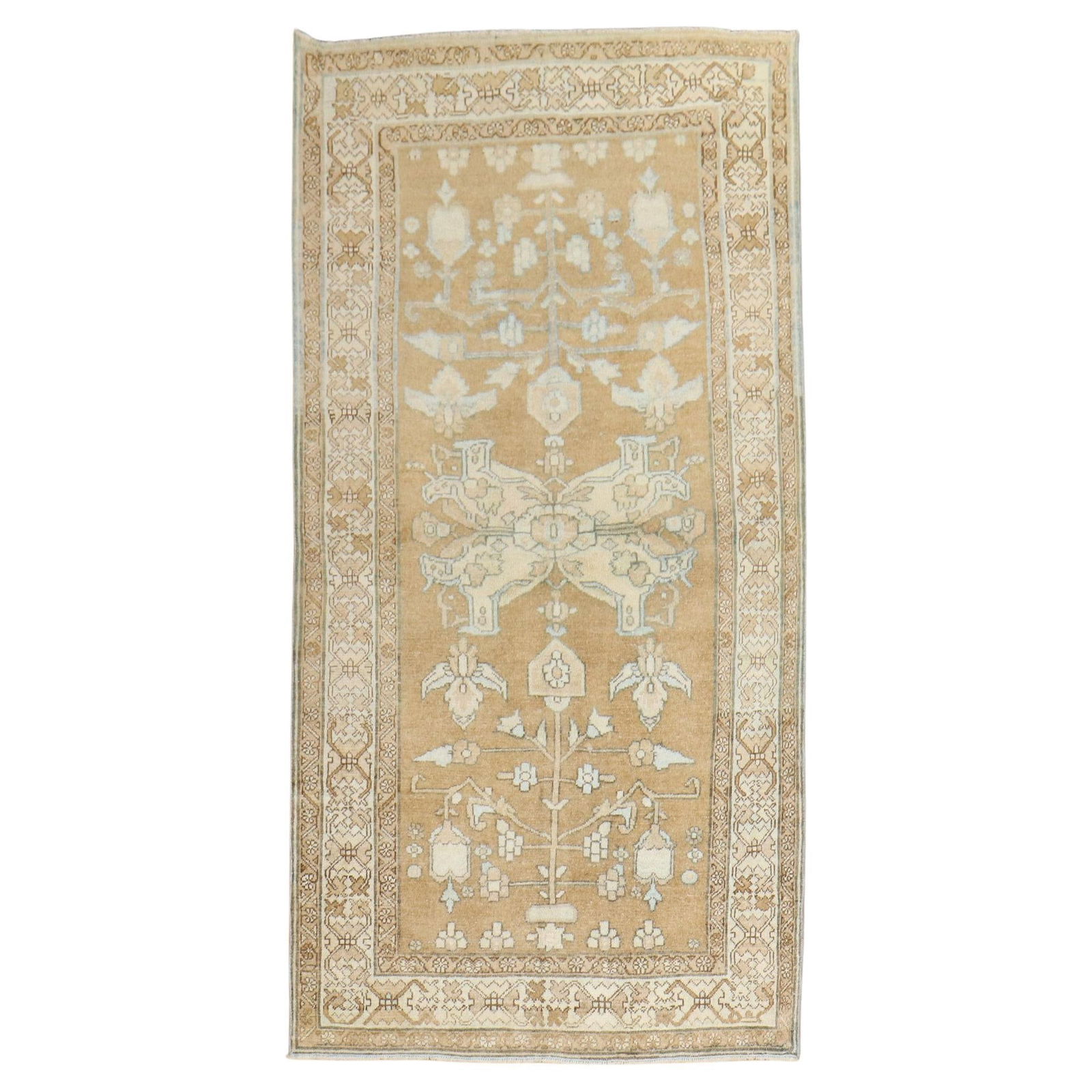 Mid-20th Century Hand-Woven Persian Runner in Light Brown (1 of 5)