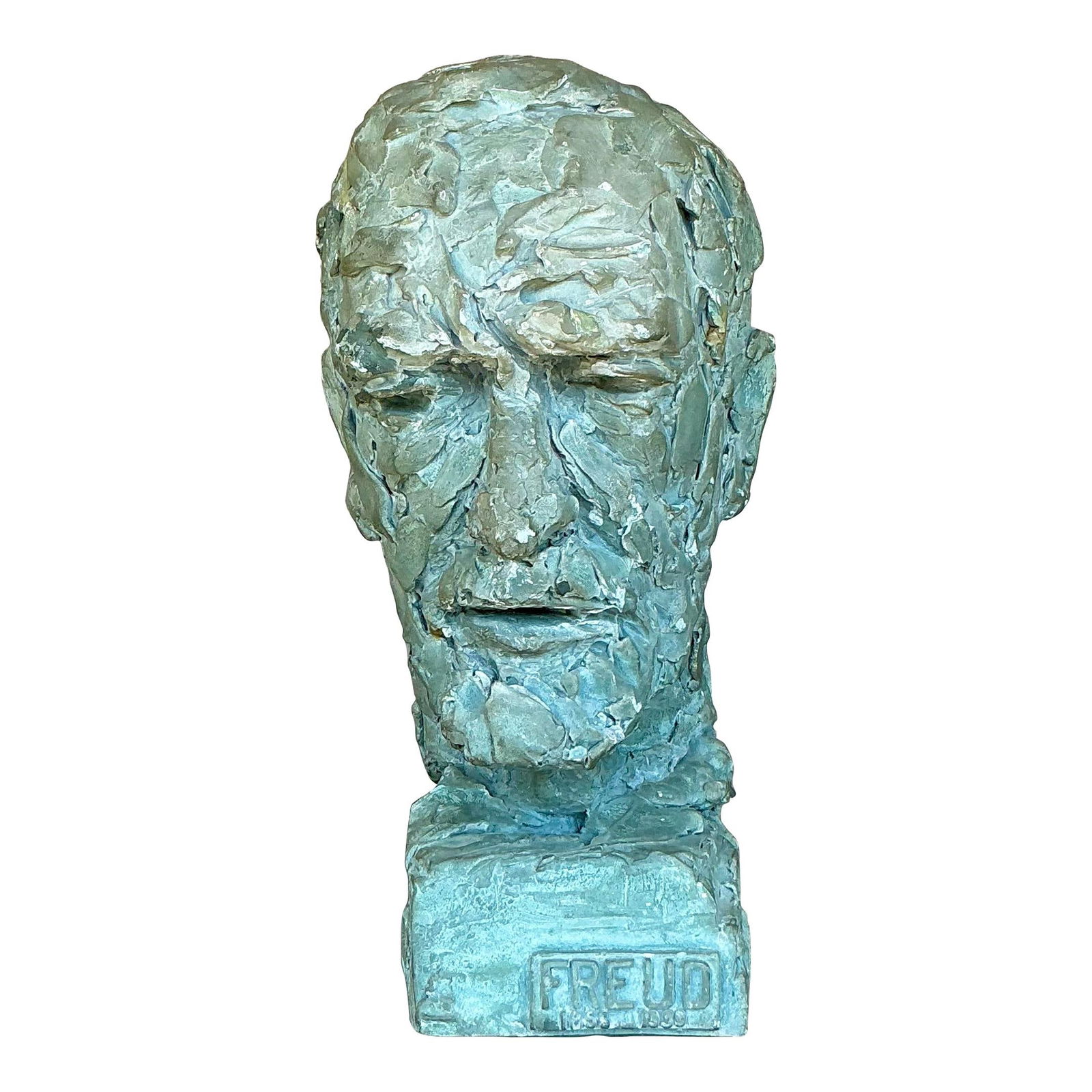 Vintage Postmodern Freud Plaster Bust Sculpture 14.25 H (1 of 10)