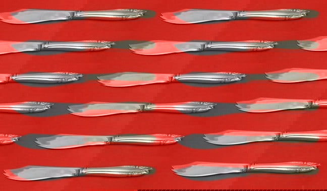 Wallace Stradivari Sterling Silver Fish Knife Set 12 pcs 8 1/4 inch (1 of 1)