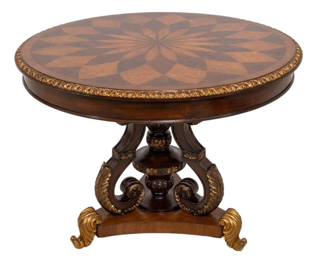 Spiro Parquetry Inlaid Center Table Model 8101-35 Mixed Wood 41" x 41" x 30" (1 of 10)