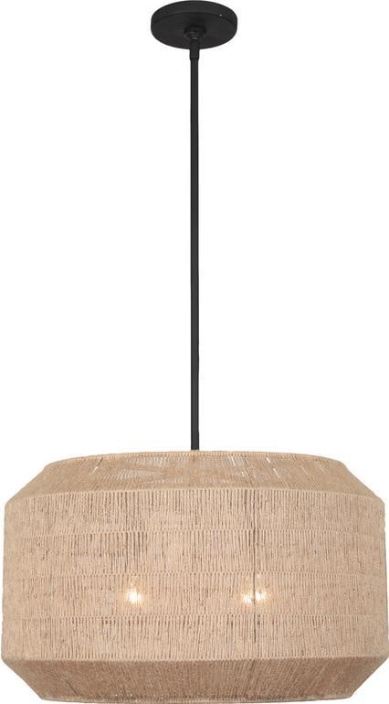 Kalco Cebu Organic Modern Pendant Light Matte Black 20 Inch (1 of 1)