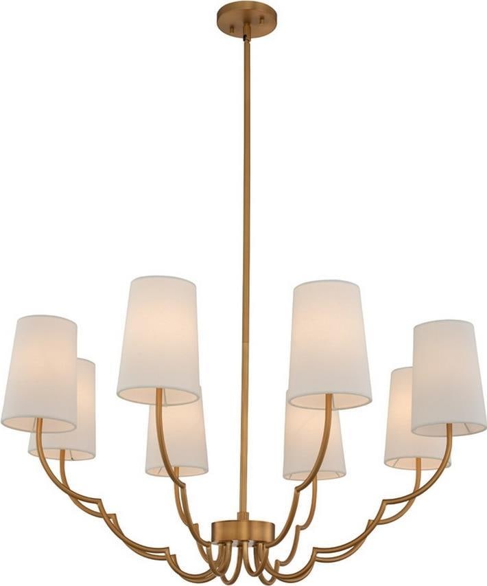 Sophia Collection 8-Light Transitional Brass Bowl Chandelier by Kalco (1 of 1)
