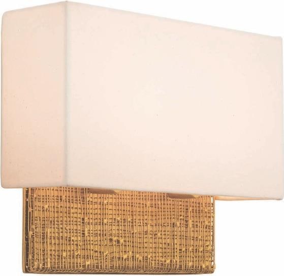 Kalco Cestino Wall Sconce Gold Leaf 2-Light E12 Dimmable: Kalco Cestino Wall Sconce Gold Leaf 2-Light E12 Dimmable Enhance your space with the Cestino Wall Sconce, featuring beautifully handcrafted metal basket accents. This stylish wall bracket is designed