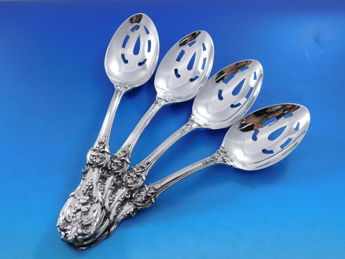 Reed & Barton Francis I Sterling Silver Serving Spoon Set 4 Pc (1 of 4)