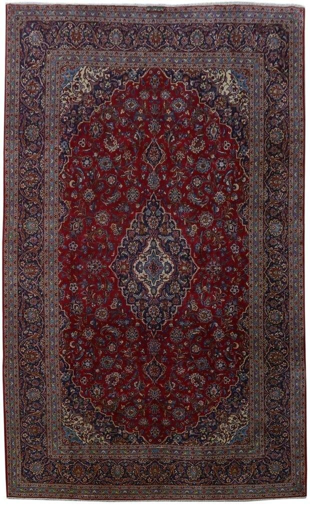 10'2 x 16'7 Red Handmade Persian Kashan Area Rug with Signature (1 of 6)