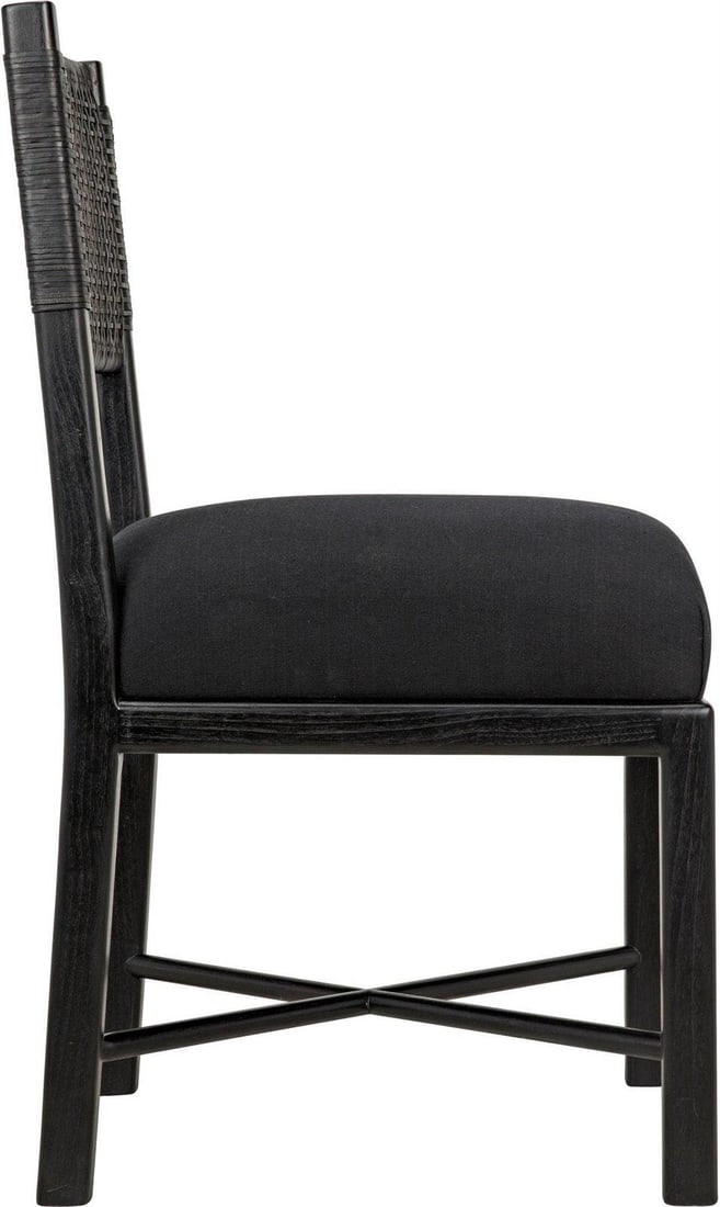 Noir Lobos Charcoal Chair Contemporary Design Mindi Sungkai Leather (1 of 9)