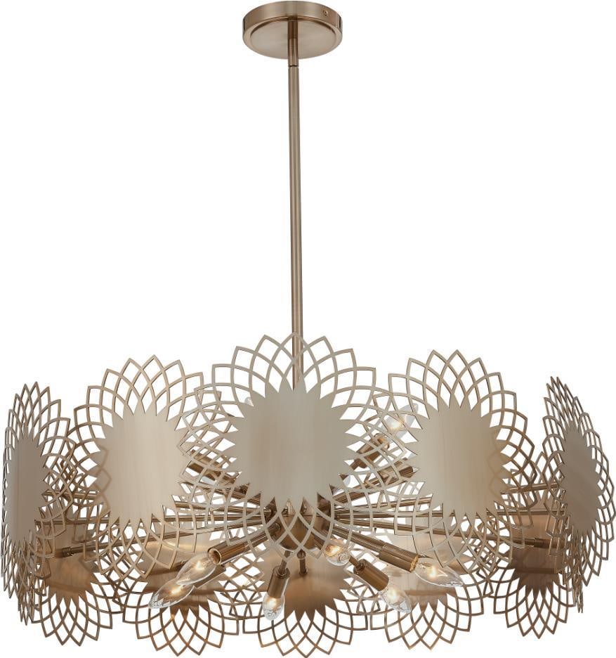 Kalco Helia Gold Pendant Light 32 Inches Boho Chic Design: Kalco Helia Gold Pendant Light 32 Inches Boho Chic Design Introducing the Elegant Boho Chic Helia Gold Pendant, a stunning lighting fixture designed to elevate your home decor. Crafted at the time of